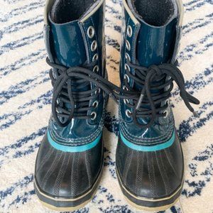 Sorel Teal Blue Rain and Snow Boot